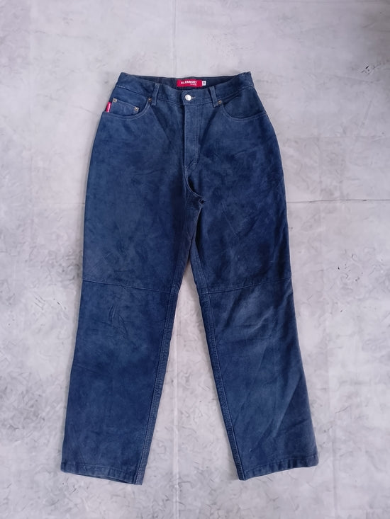 Vintage Y2K Element Suede Blue Pants