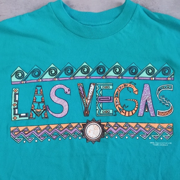 Vintage 1990 Las Vegas Single Stitch T-Shirt HANES BEEFY-T