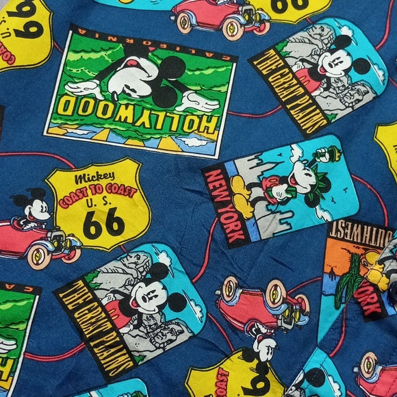 Vintage 90s Mickey Mouse Silk Button-Up Shirt Bisbee