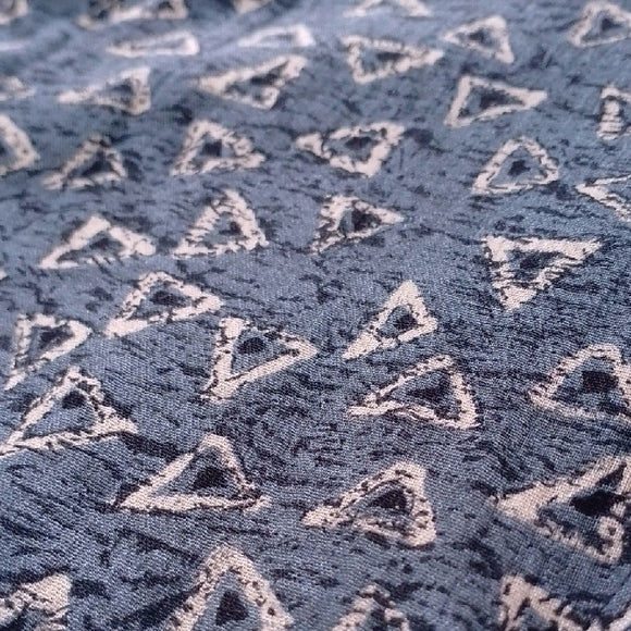 VINTAGE 90s Handmade Patterned Blue Women's Top