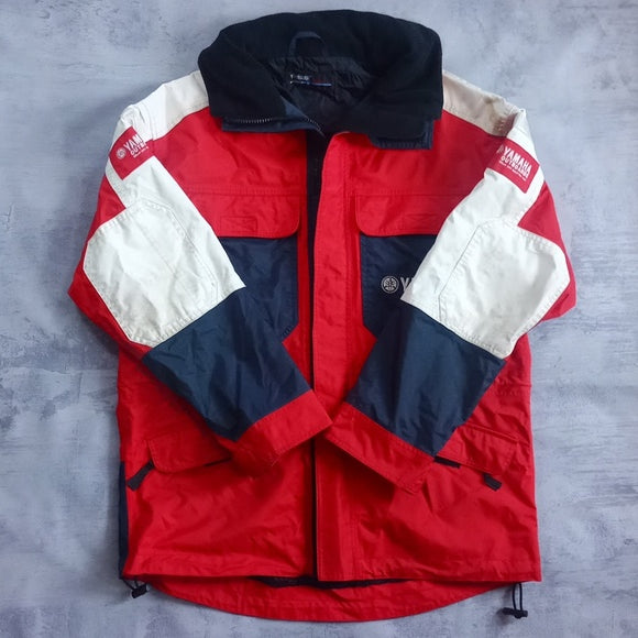 Vintage 90s Yamaha Outboards Colour Block Jacket Waterproof