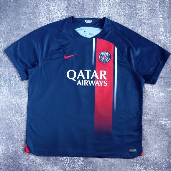 2023 Nike PSG Blue and Red Soccer Jersey DRI-FIT XXL UNISEX