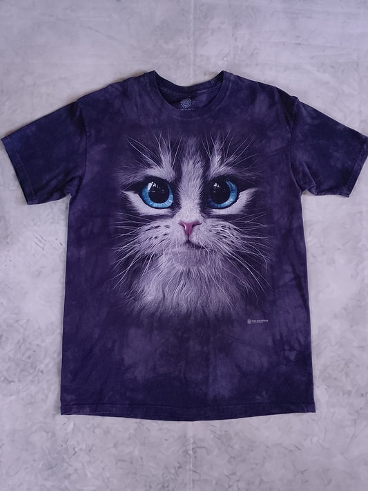 Kitty Cat Face Tie Dye The Mountain T-Shirt UNISEX