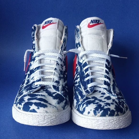 Nike Blazer Mid 77' Vintage 5Y Tie Dye USA Red White Blue Shoes C27882-600