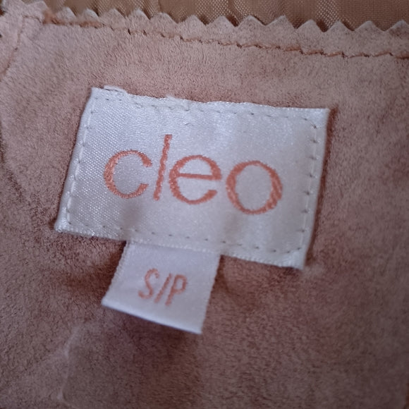Suede Zip-Front Jacket in Tan Cleo Leather