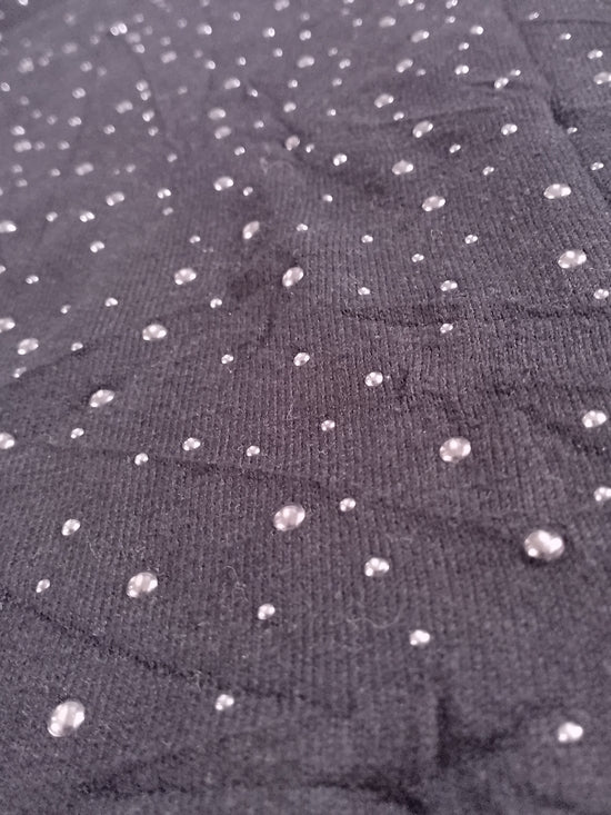 Black Long Sleeve Knit Dress with Silver Studs