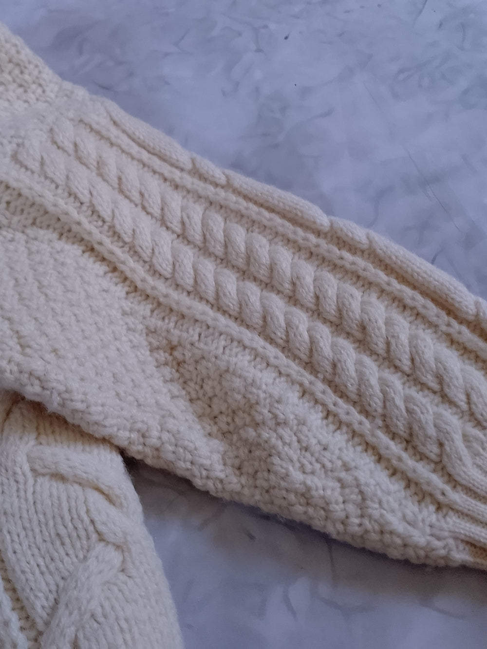 Vintage BROGUE Cream Cable Knit Sweater