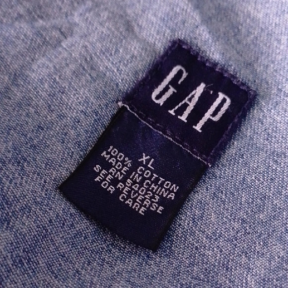 GAP Floral Embroidered Denim Overalls Workwear