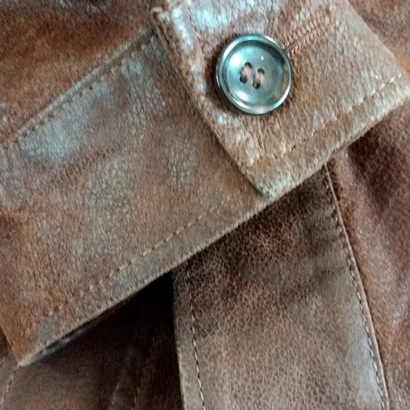 DANIER 100% LEATHER Cargo Pocket JACKET