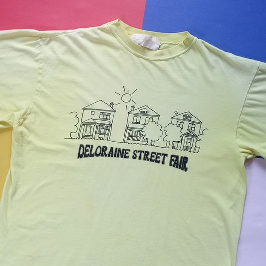 Vintage 90s DELORAINE STREET FAIR Non-Fiction Single Stitch T-Shirt