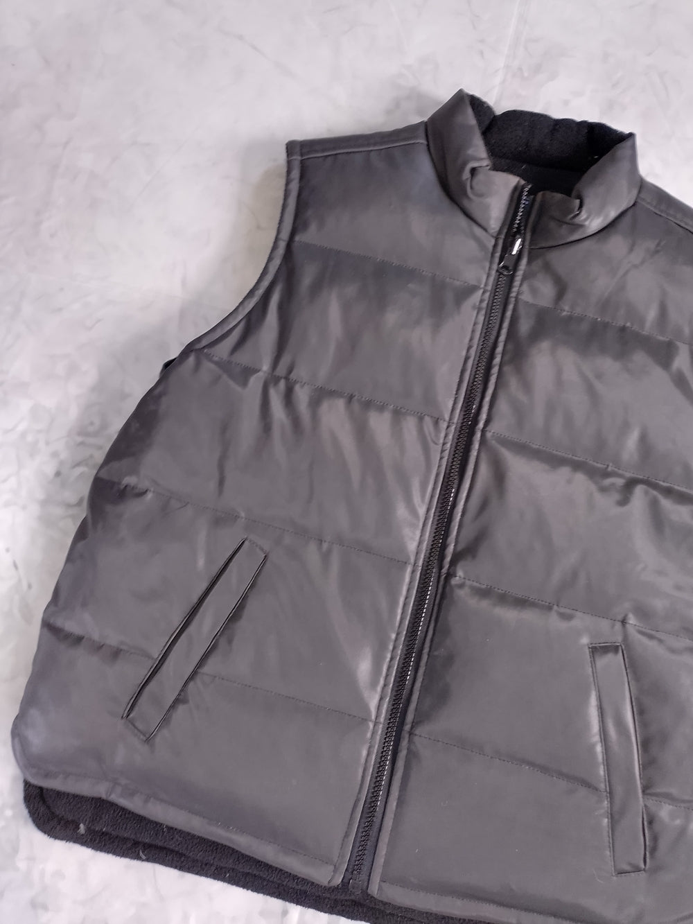 Vintage Down Black Quilted Puffer Vest