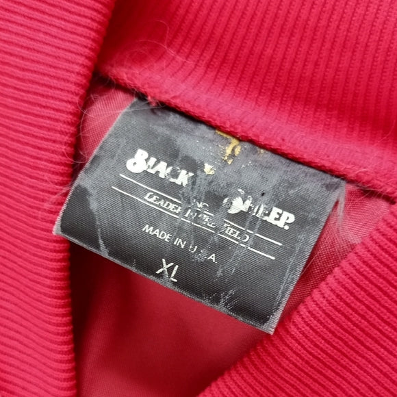 Vintage 90s HOLIODAY CASINO  LOSA VEGAS NEWYORK RED SATIN JACKET