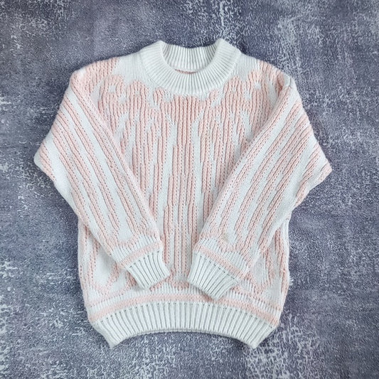 Vintage Uniqunue Pattern Fluffy Sweater Crewneck