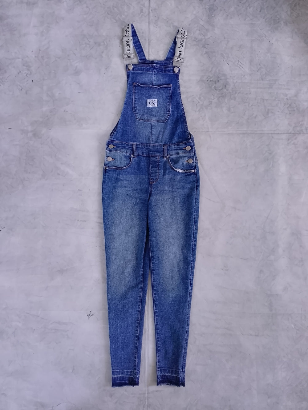 Calvin Klein Denim Blue Women's Jean Overalls - Classic Dungaree Style