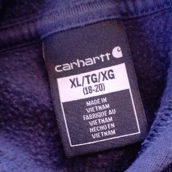 YOUTH Carhartt Dark Blue Pullover Hoodie