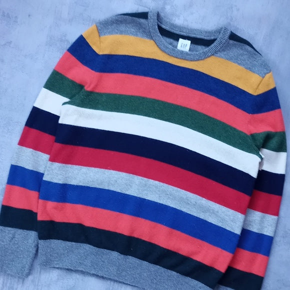 GAP Multi Colour Crazy Striped Merino Wool Sweater