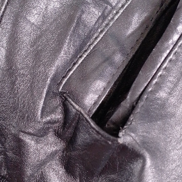 Vintage R. Sherman Men's Black Leather Jacket
