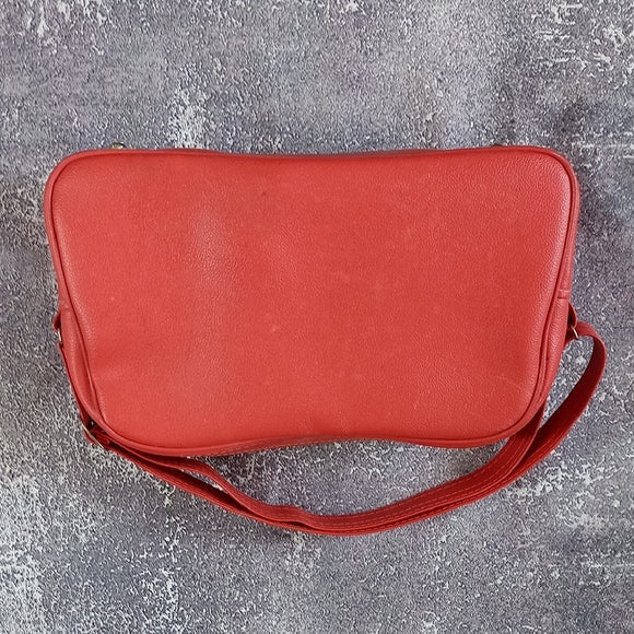 Vintage 1970s  Samsonite Red Shoulder Bag RED UNISEX LEATHER