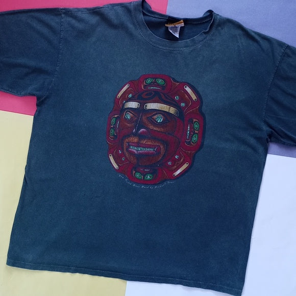 Vintage 90s Kwa Gulth Moon Make By Richard Hunt Single Stitch T-Shirt Unisex
