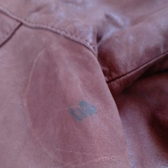 Vintage 80s Leather Patchwork Jacket Western Style UNISEX