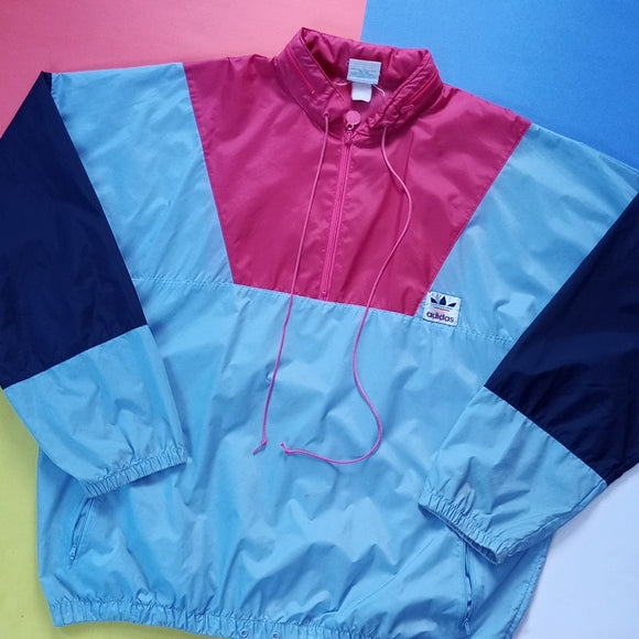 Vintage 1970s Adidas Essential Colourful Windbreaker Jacket unisex