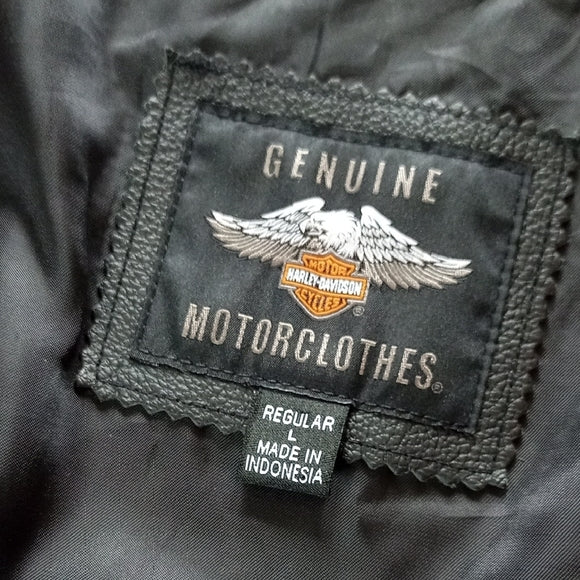 Harley-Davidson Black Leather Vest Tradition II