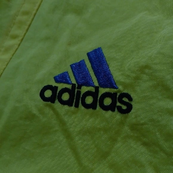 VINTAGE 90s ADIDAS YELLOW ESSENTIAL WINTER JACKET WITH HOOD