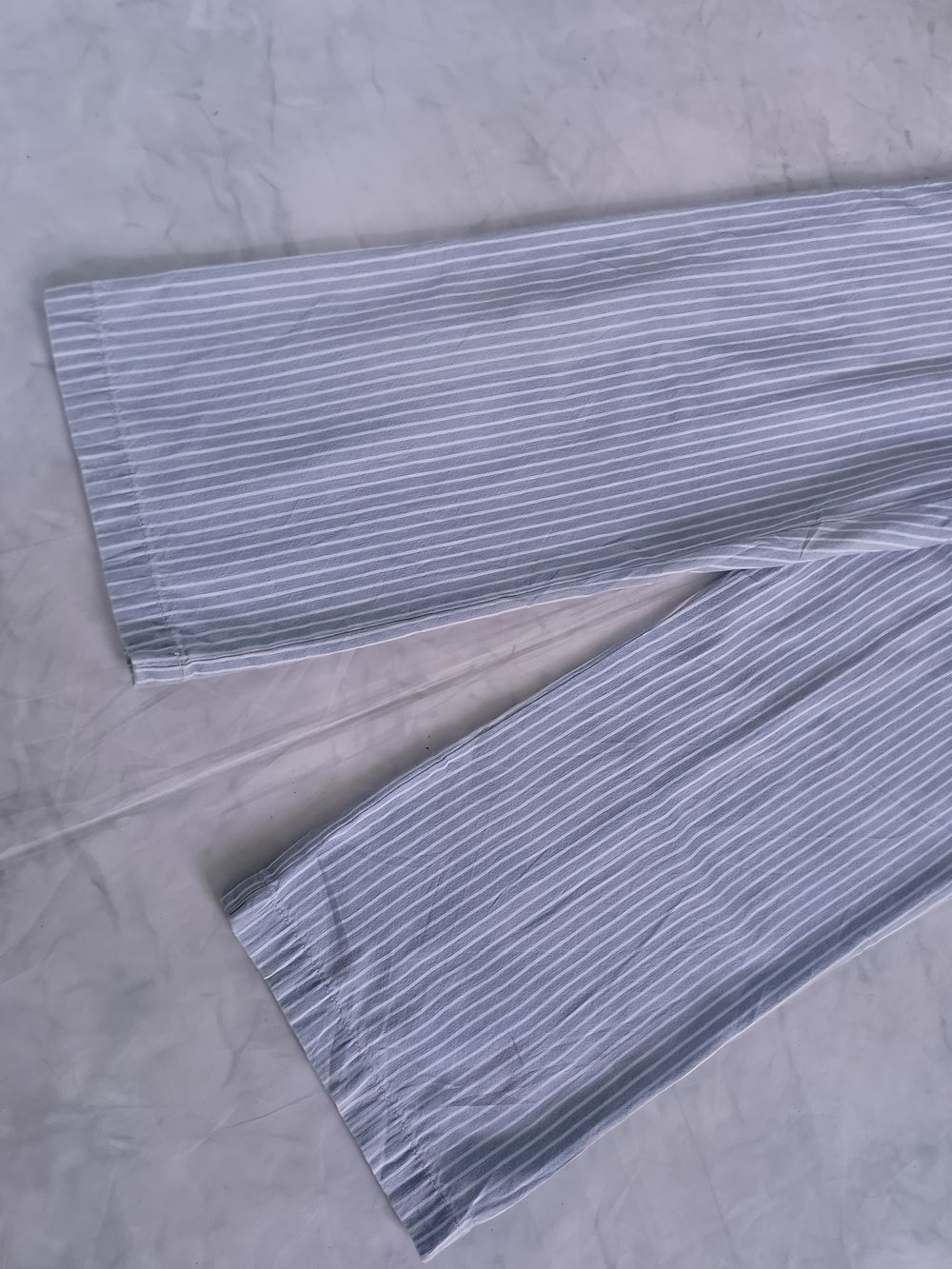 Striped Blue and White Jumpsuit with Waist Tie REWASH BRAND