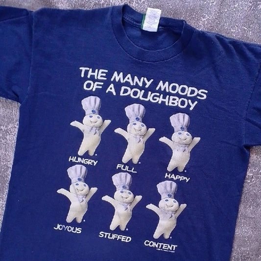 VINTAGE 1996 THE MANY MOODS OF A DOUGHBOY T-SHIRT Pillsbury