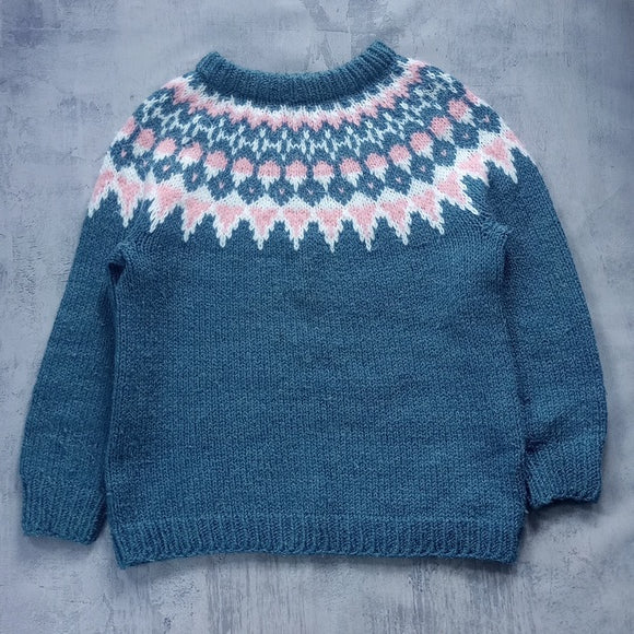 Vintage Nordic Hand Knitted Grandma Sweater