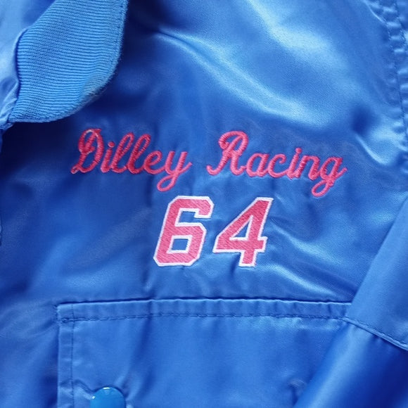 Vintage 90s Pit Crew Dilly Racing 64 NTN Bearings Sport Jacket