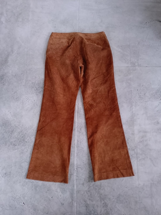 Vintage DANIER Rust Brown Suede Flared Pants