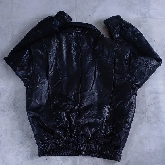 Vintage 80s Puffy Leather Jacket