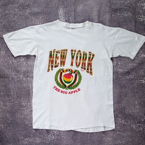 Vintage 1993 NEW YORK THE BIG APPLE SINGLE STITCH T-SHIRT