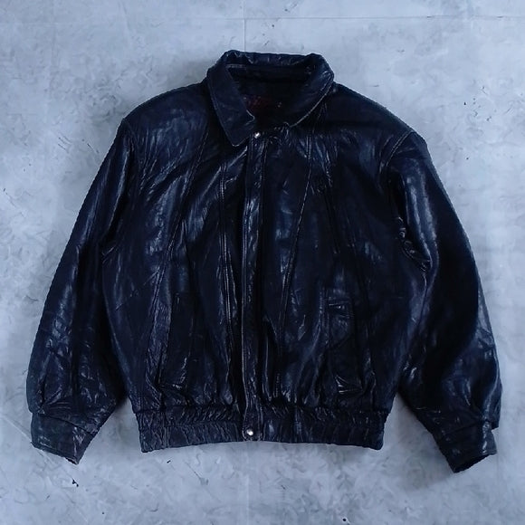 Vintage 80s Puffy Leather Jacket