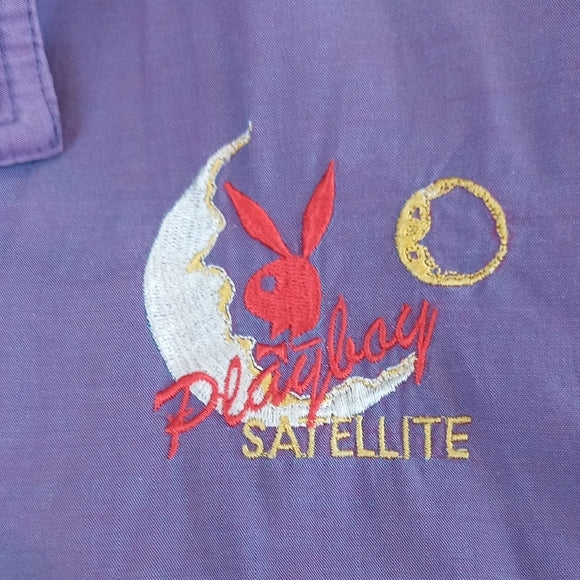 🔥 RARE Vintage 1980s PLAYBOY SATELLITE Jacket – Embroidered Logo – Medium 🔥