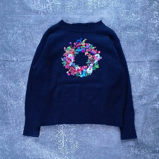 Embroidered Black Sweater
