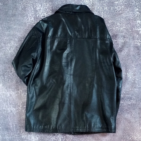 Vintage CMM CANADA Black Leather Jacket for Men