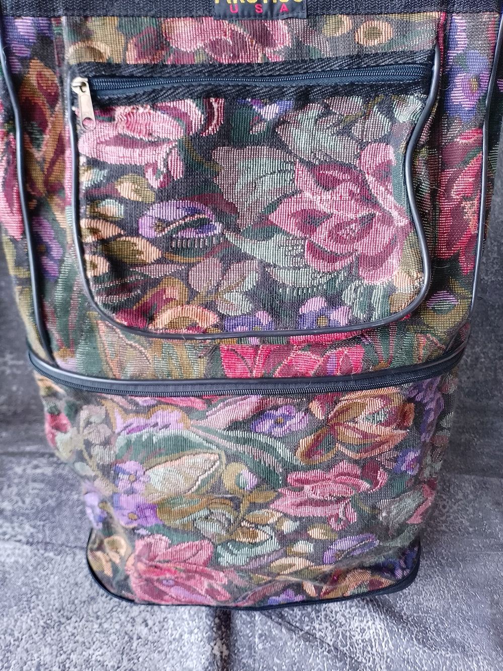 Vintage ARCTICS USA Floral Tote Travel Bag - Expandable