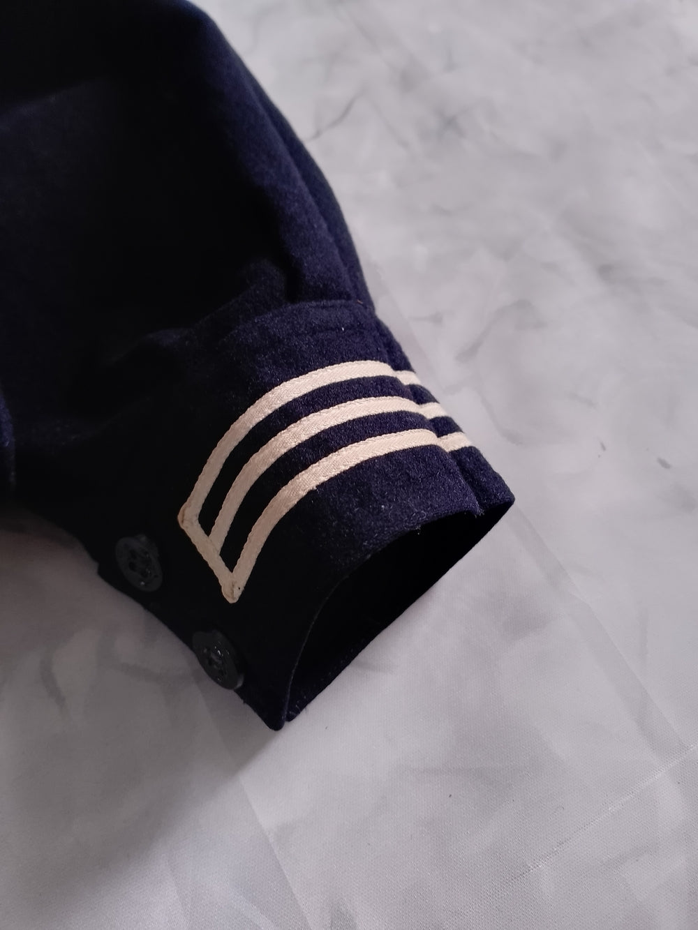 Vintage U.S. Navy Womens Blue Dress Jumper 100% Wool Cracker Jack Uniform Top