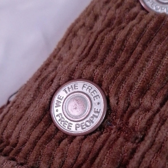 We The Free Brown Corduroy Women's Overalls