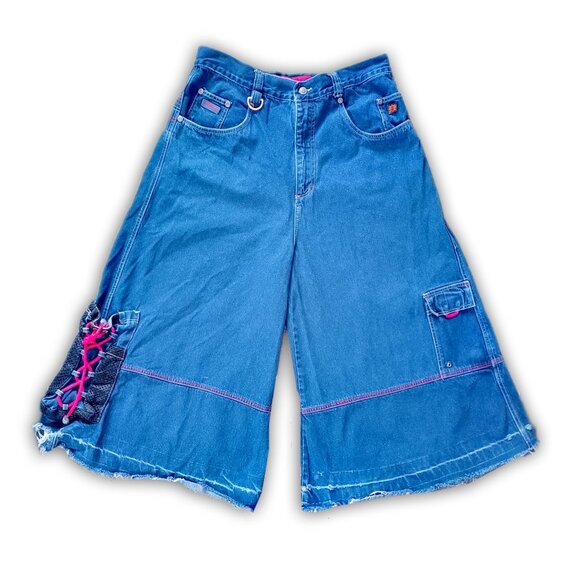 Vintage 90s SNAKE EYES BIG BAGGY WIDE DENIM JEANS JNCO-TYPE UNISEX