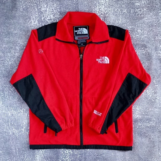 Vintage 90s The North Face Kids Red and Black Gore Windstopper Fleece Unisex