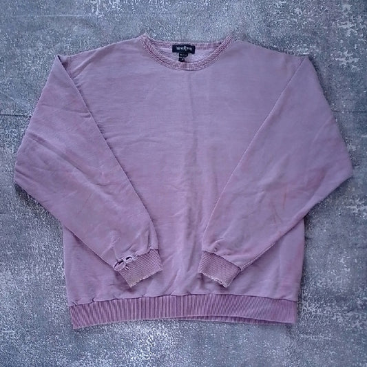 VINTAGE 90s Sun Faded Distressed Purple Crewneck Sweatshirt