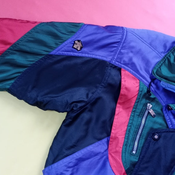 Vintage 90s Descente Funky Colour Block Winter Jacket