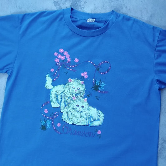 VINTAGE  90s Kitty Cats BRANSON T-Shirt Single Stitch UNISEX