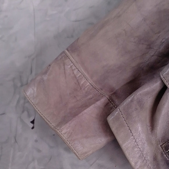 SHEEP NAPPA LEATHER JACKET GREY FAVOURITES YESSICA