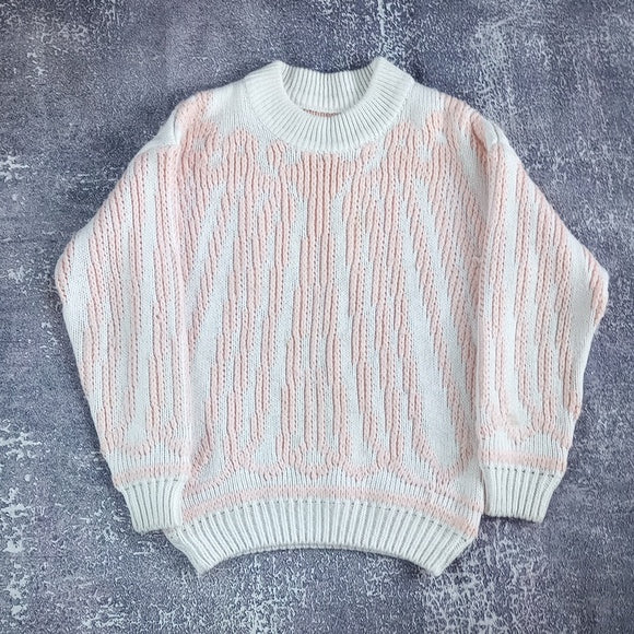 Vintage Uniqunue Pattern Fluffy Sweater Crewneck