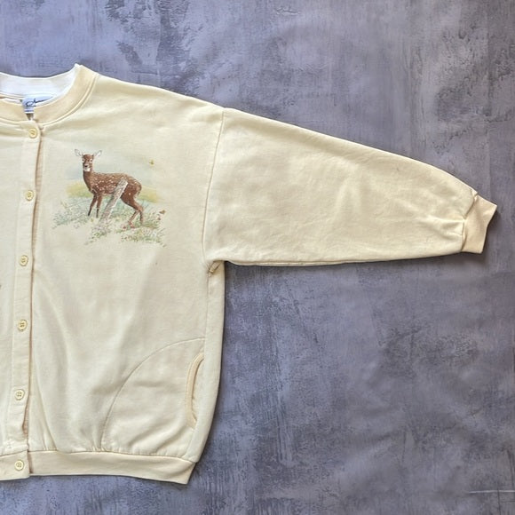 Vintage 90s Deer Graphic Cartgan Artisans