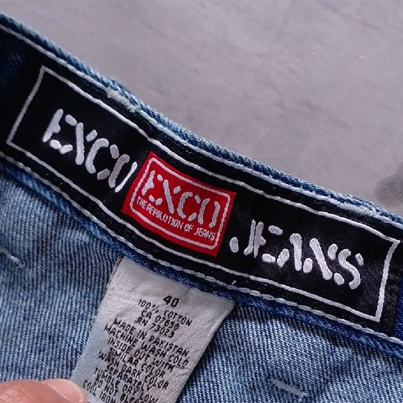Vintage Y2K EXCO DENIM BIG BAGGY JEANS WIDE